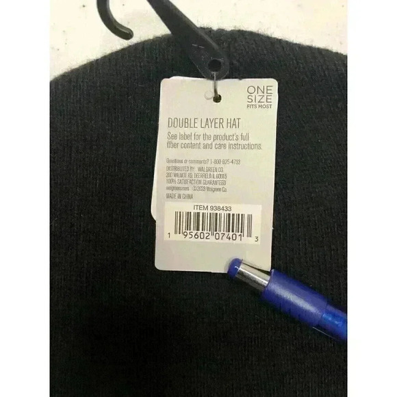 Men's West Loop Double Layer Beanie Hat one size fits all Black Thinsulate - Picture 3 of 4